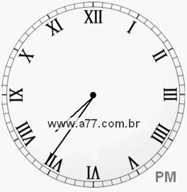 Relógio em Romanos 19h36min
