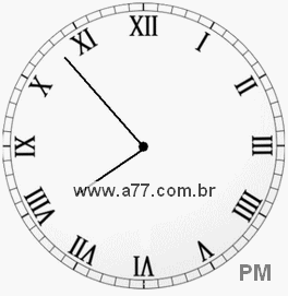 Relógio em Romanos 19h53min