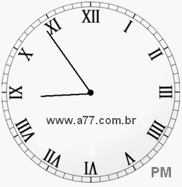 Relógio em Romanos 20h54min