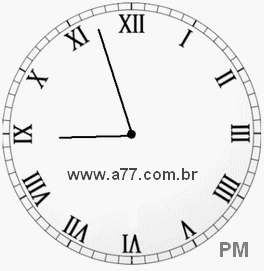 Relógio em Romanos 20h57min