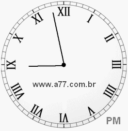 Relógio em Romanos 20h58min