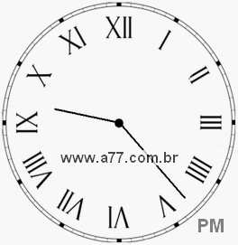 Relógio em Romanos 21h23min