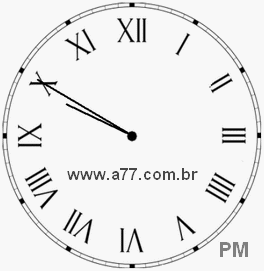 Relógio em Romanos 21h50min