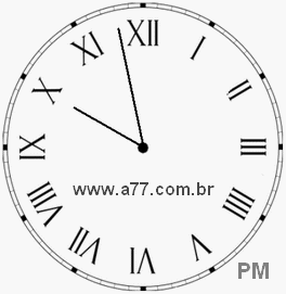 Relógio em Romanos 21h58min