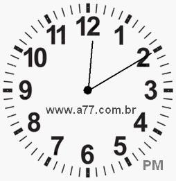 Relógio 12h10min