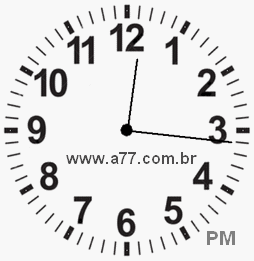 Relógio 12h16min