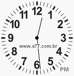 Relógio 12h29min