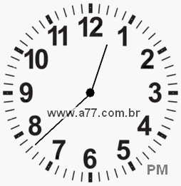 Relógio 12h38min