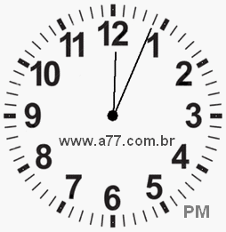 Relógio 12h4min
