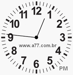 Relógio 12h46min