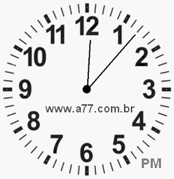 Relógio 12h7min