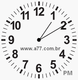 Relógio 13h10min