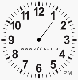 Relógio 13h15min