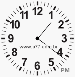 Relógio 13h21min