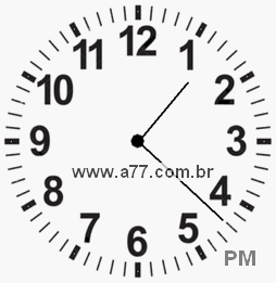 Relógio 13h22min