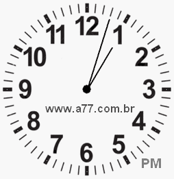 Relógio 13h3min
