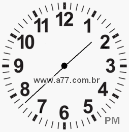 Relógio 13h38min