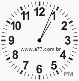 Relógio 13h4min