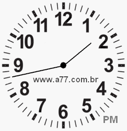 Relógio 13h43min