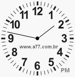 Relógio 13h47min