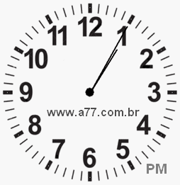 Relógio 13h5min