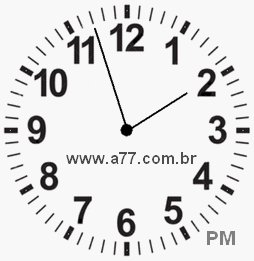Relógio 13h57min
