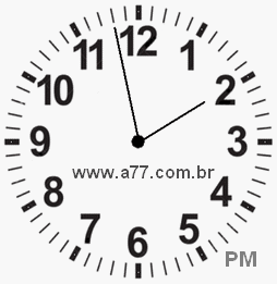 Relógio 13h58min