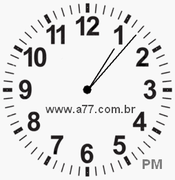 Relógio 13h7min