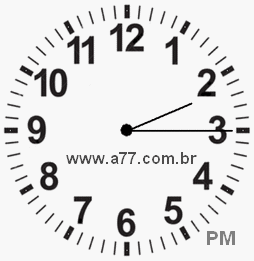 Relógio 14h15min