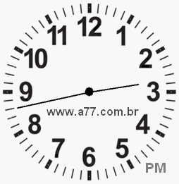 Relógio 14h43min