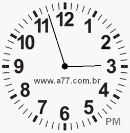 Relógio 14h57min