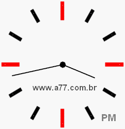 Relógio 15h43min