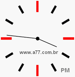 Relógio 15h46min