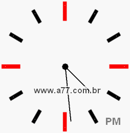 Relógio 16h29min