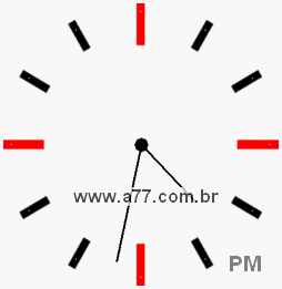 Relógio 16h32min