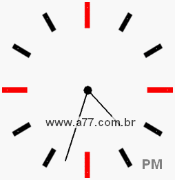 Relógio 16h33min