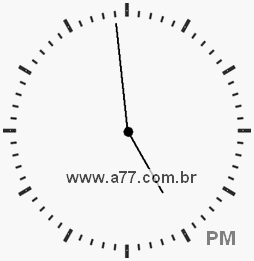 Relógio 16h59min