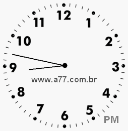 Relógio 20h47min