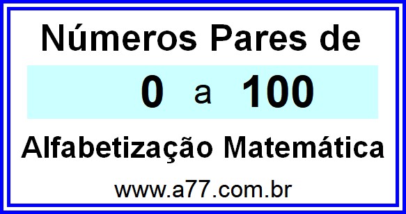 Copiar Números Pares de 0 a 100