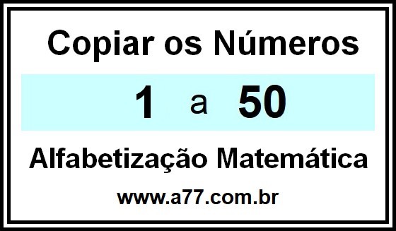 Copiar os Números 1 a 50
