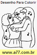 Desenho Para Colorir Romance, Amor, Casamento
