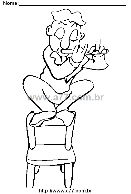 Desenho Para Colorir Artista, Arte