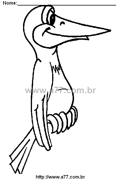 Desenho Para Colorir Animal Bípede