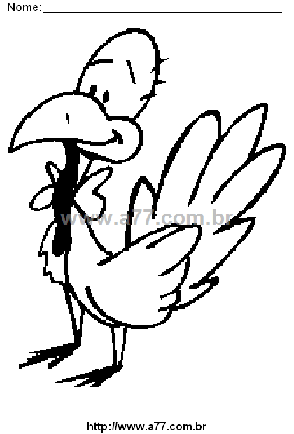 Desenho Para Colorir Animal Bípede