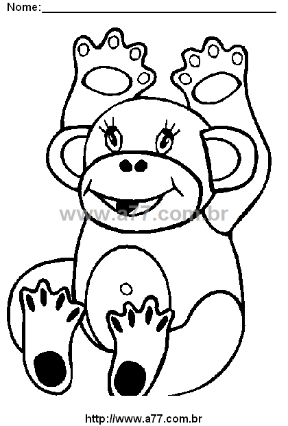 Desenho Para Colorir Bicho de Pelúcia