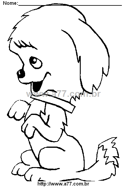 Desenho Para Colorir Cachorrinho