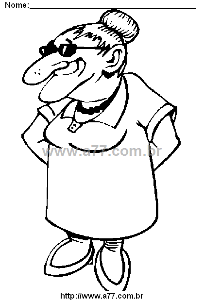 Desenho Para Colorir Caricatura