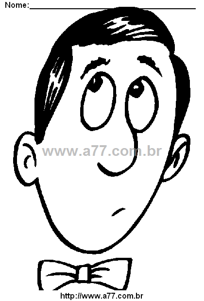 Desenho Para Colorir Fisionomia de Pessoas