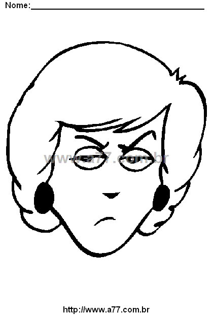 Desenho Para Colorir Fisionomia de Gente