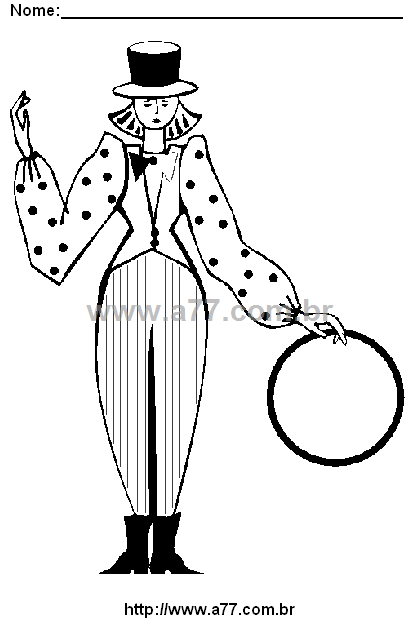 Desenho Para Colorir Apresentação Circense